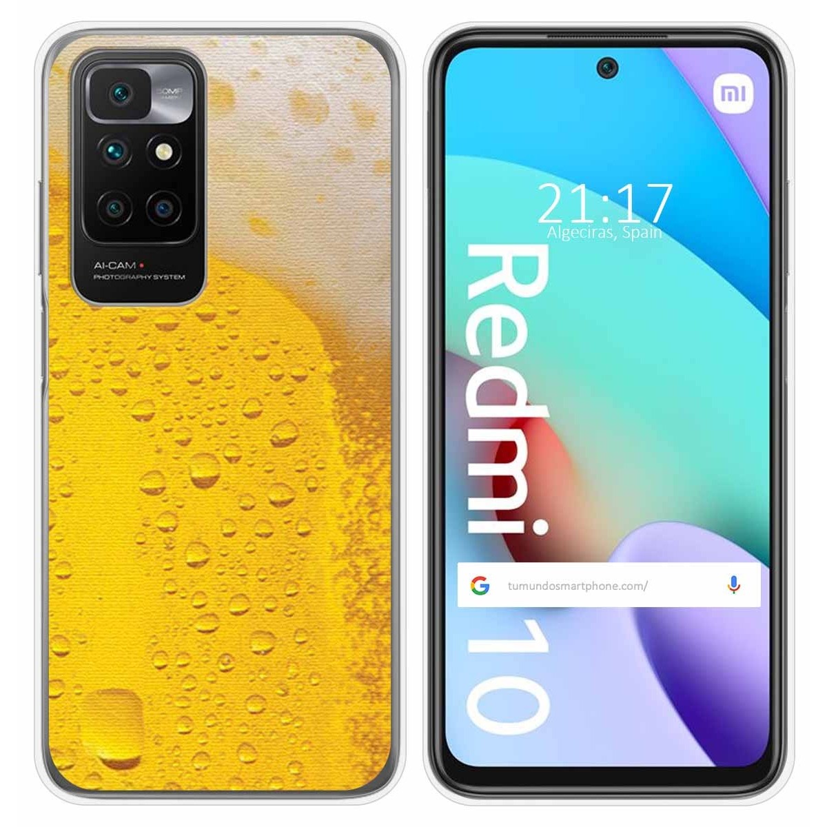 Funda Silicona para Xiaomi Redmi 10 (2021/2022) diseño Cerveza Dibujos