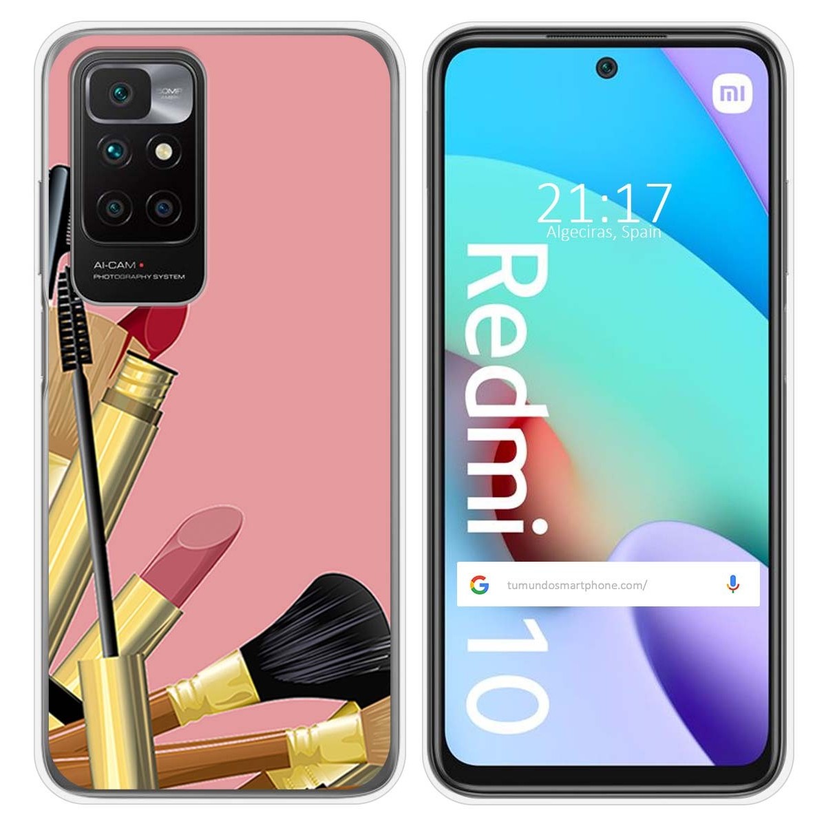 Funda Silicona para Xiaomi Redmi 10 (2021/2022) diseño Brochas Dibujos