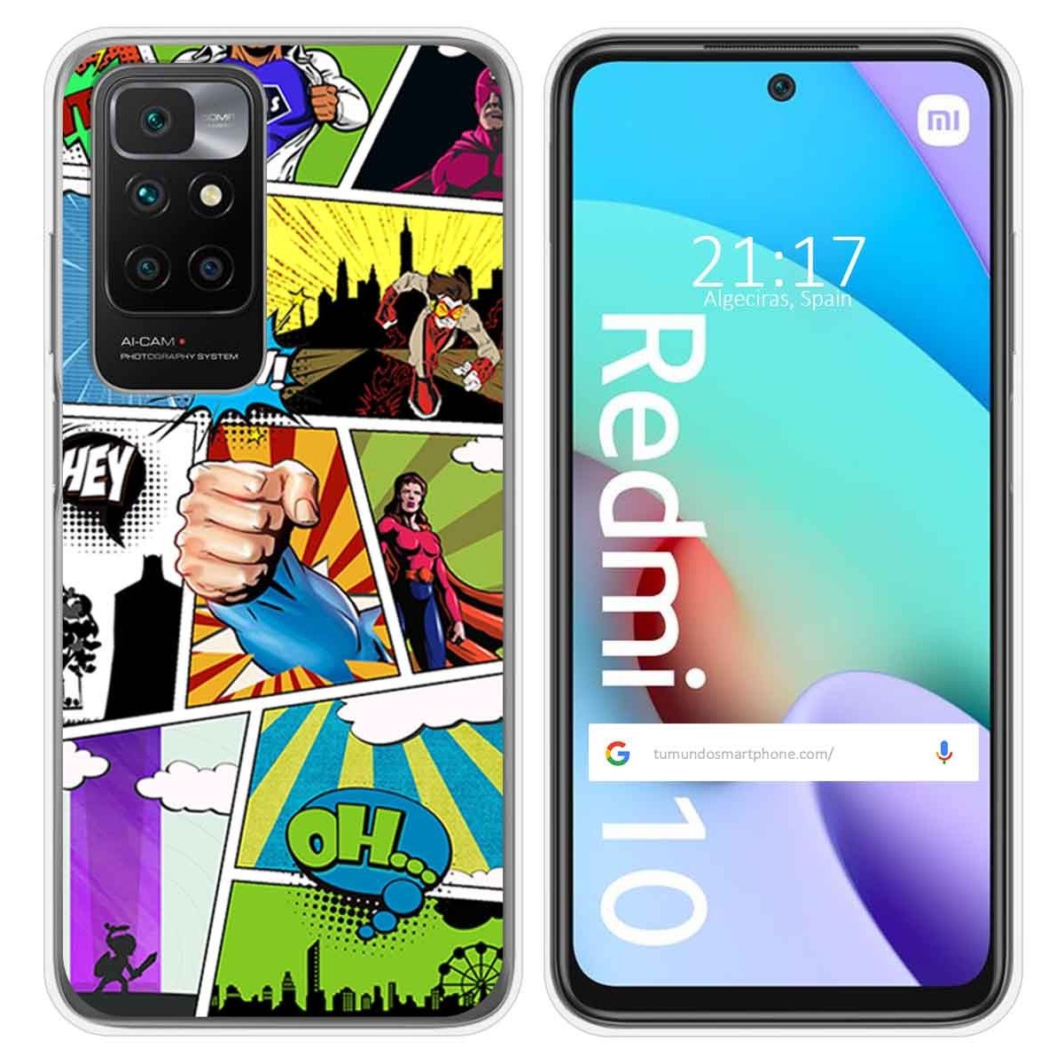 Funda Silicona para Xiaomi Redmi 10 (2021/2022) diseño Comic Dibujos