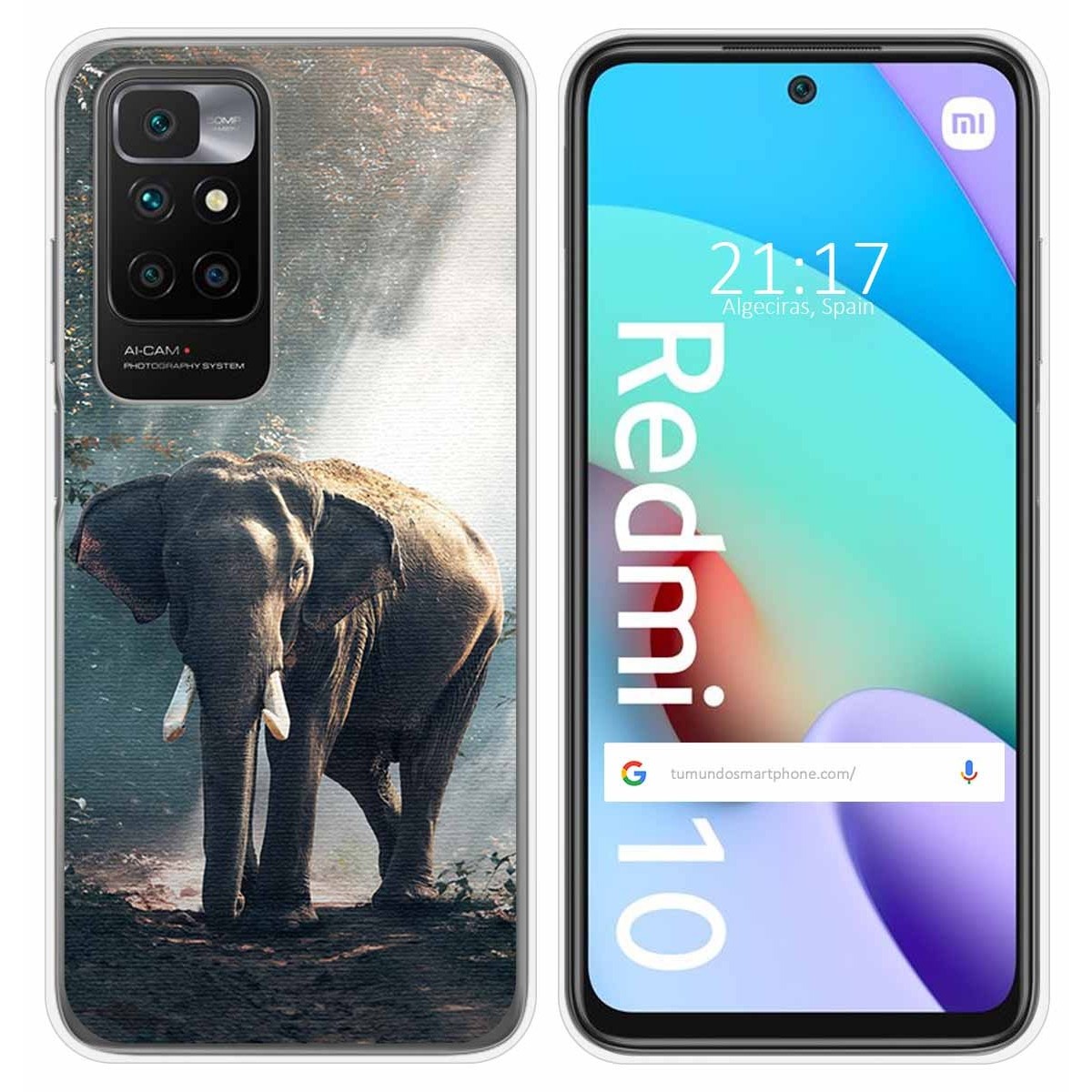 Funda Silicona para Xiaomi Redmi 10 (2021/2022) diseño Elefante Dibujos