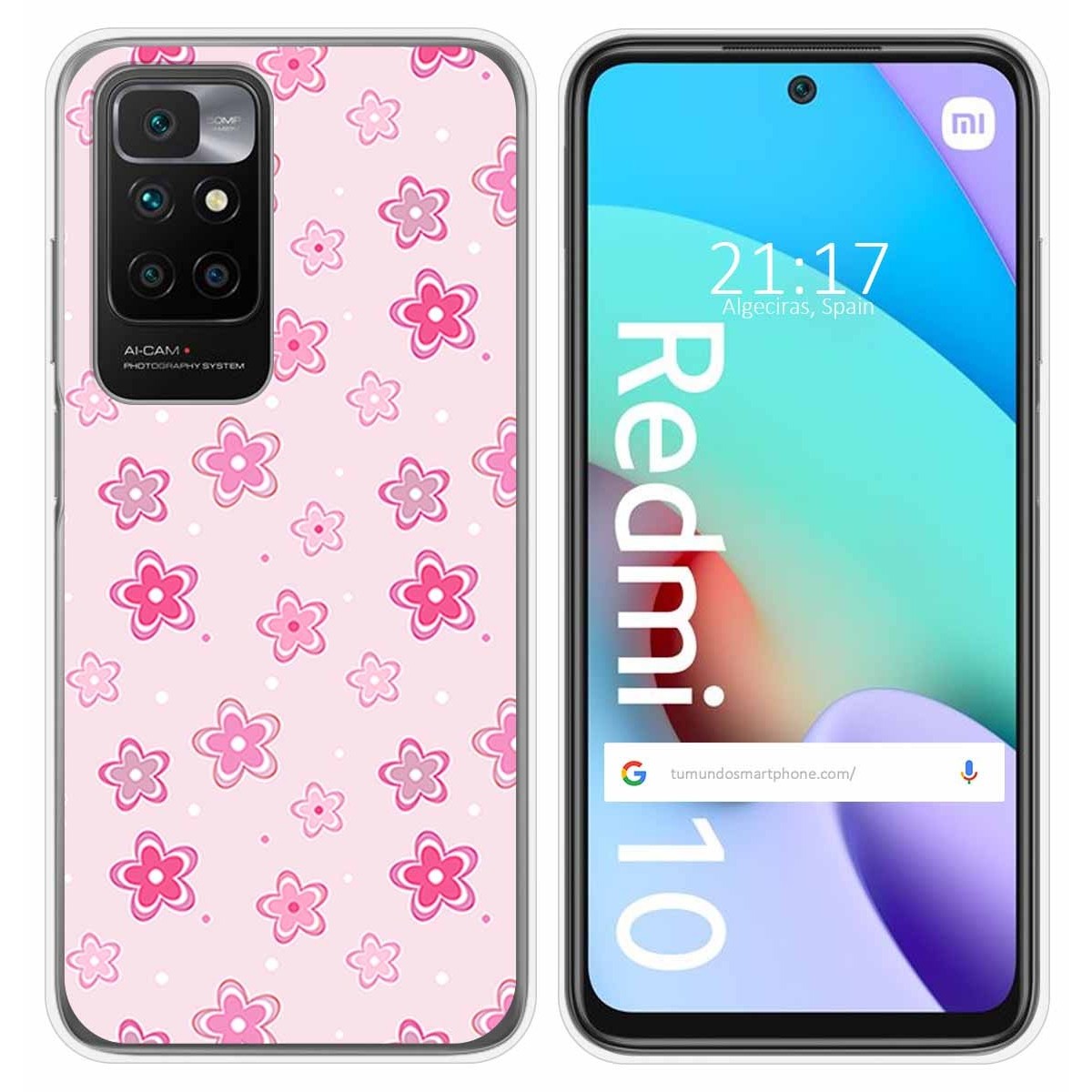 Funda Silicona para Xiaomi Redmi 10 (2021/2022) diseño Flores Dibujos