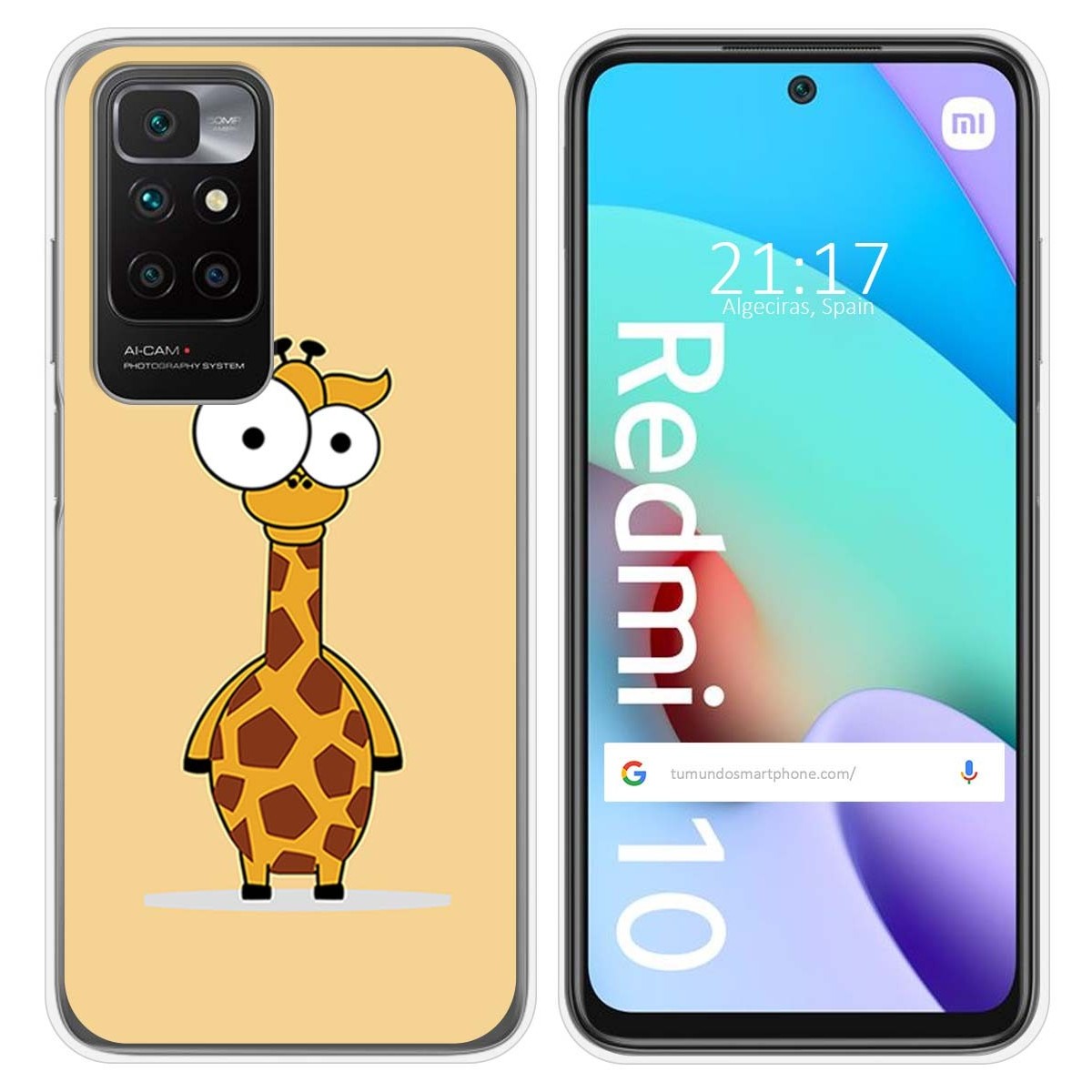 Funda Silicona para Xiaomi Redmi 10 (2021/2022) diseño Jirafa Dibujos