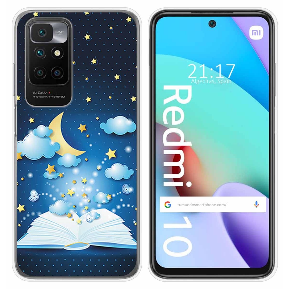 Funda Silicona para Xiaomi Redmi 10 (2021/2022) diseño Libro Cuentos Dibujos