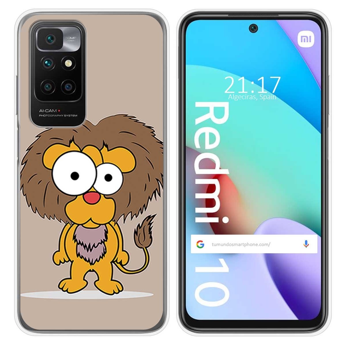 Funda Silicona para Xiaomi Redmi 10 (2021/2022) diseño Leon Dibujos