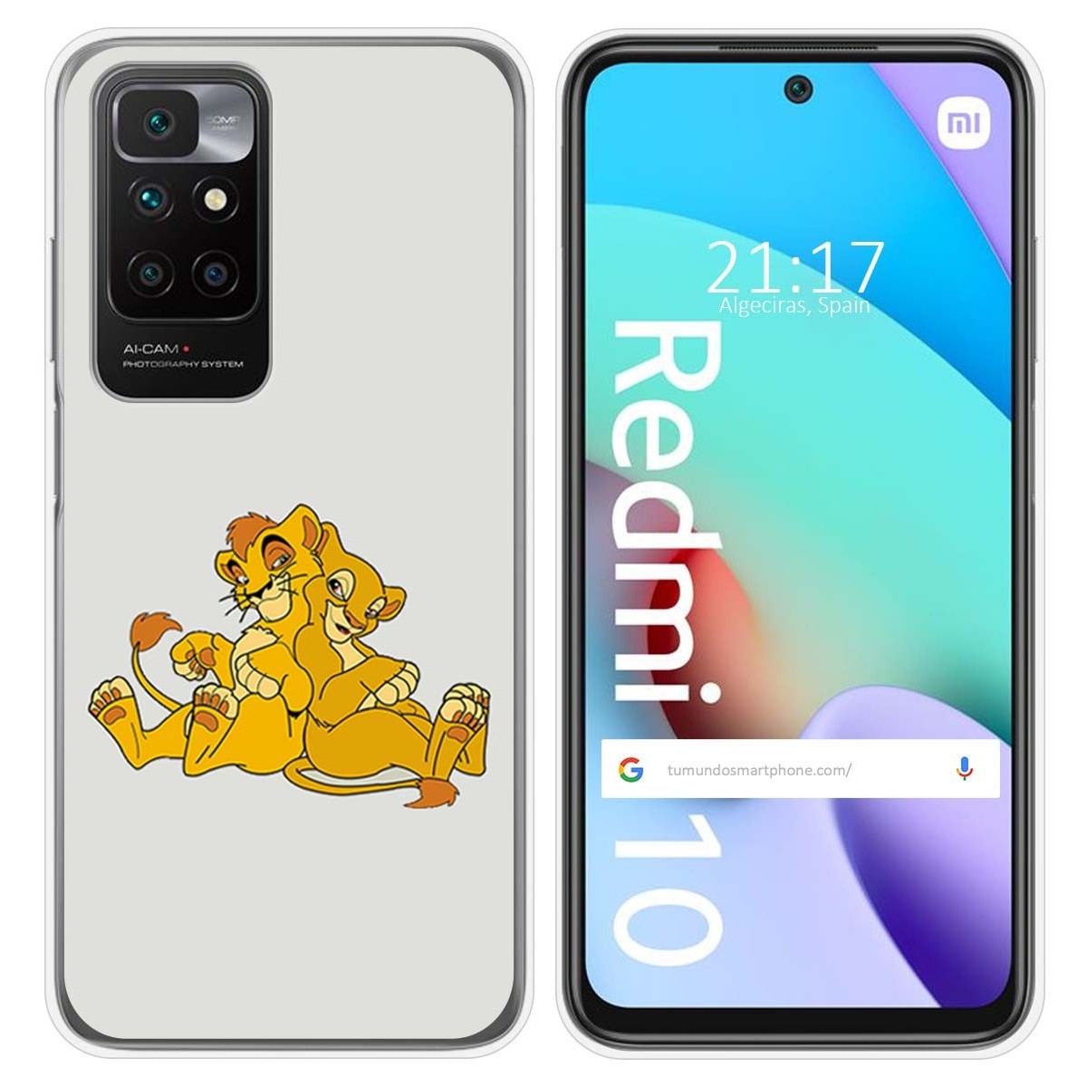 Funda Silicona para Xiaomi Redmi 10 (2021/2022) diseño Leones Dibujos