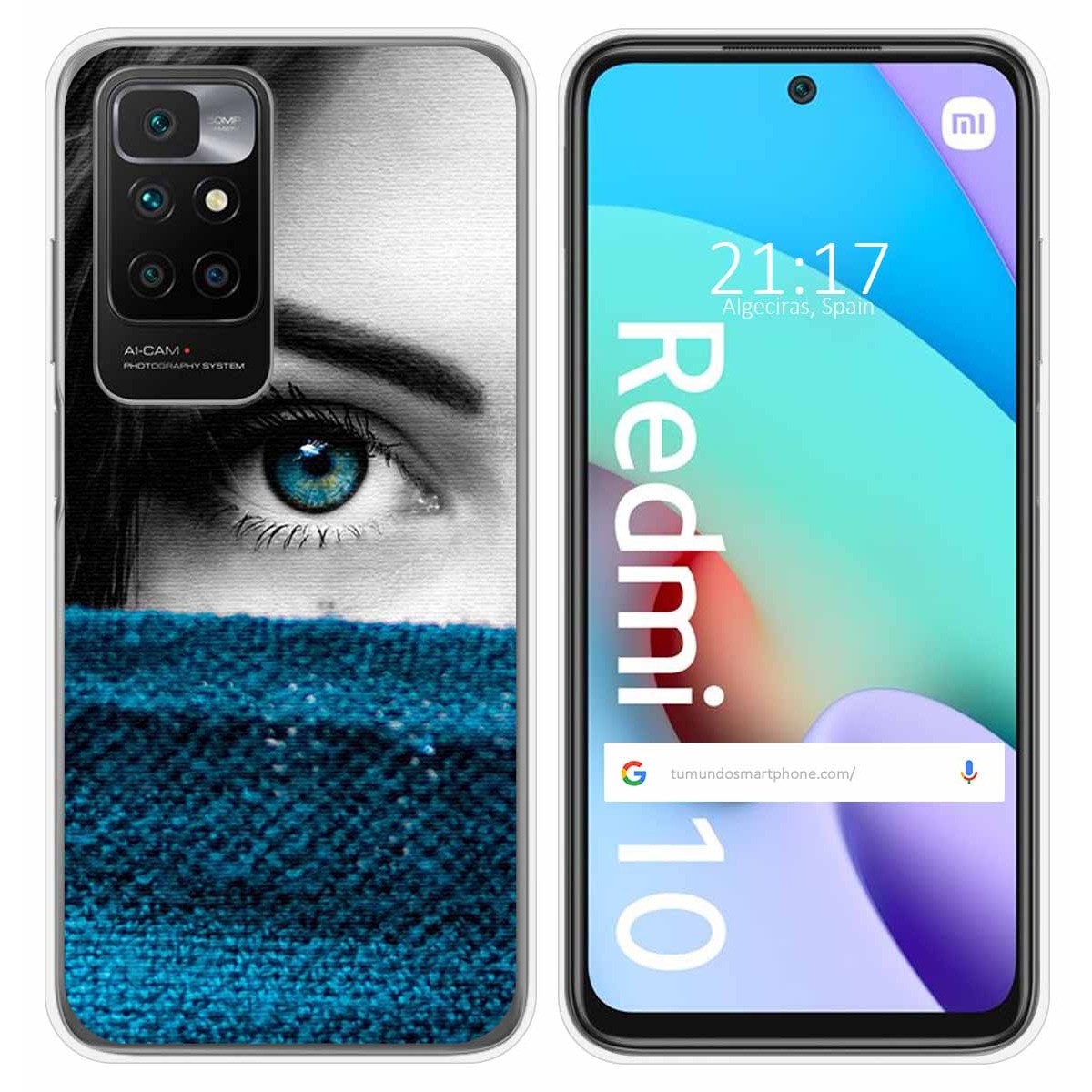 Funda Silicona para Xiaomi Redmi 10 (2021/2022) diseño Ojo Dibujos