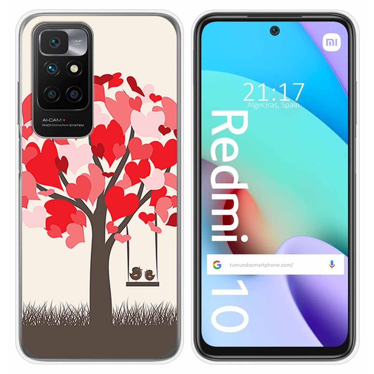 Funda Silicona para Xiaomi Redmi 10 (2021/2022) diseño Pajaritos Dibujos