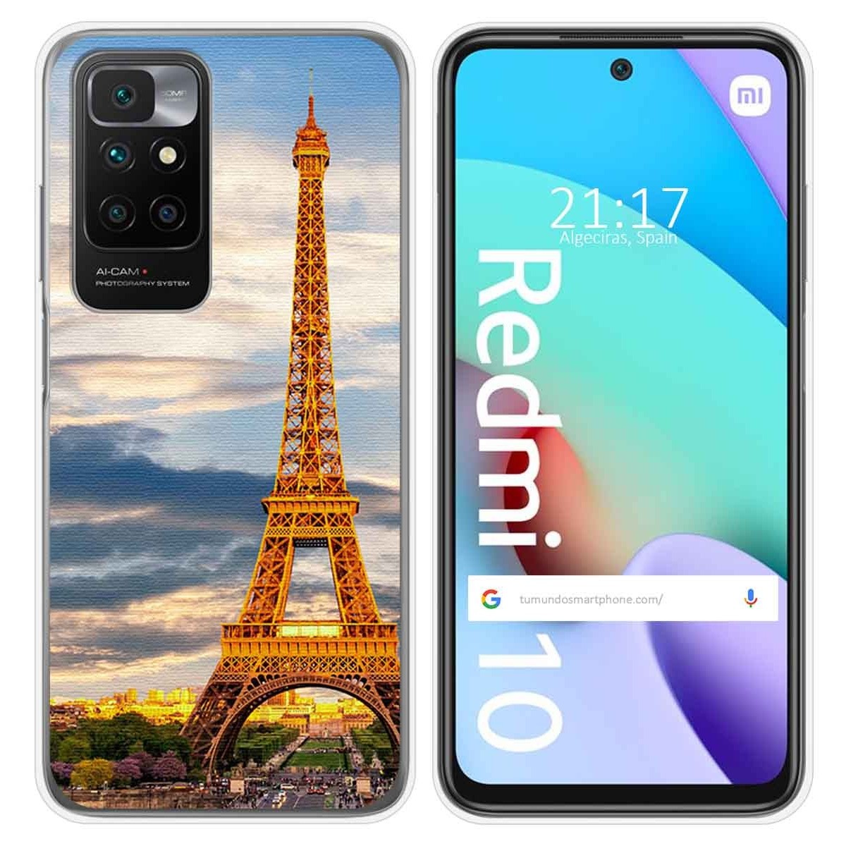 Funda Silicona para Xiaomi Redmi 10 (2021/2022) diseño Paris Dibujos