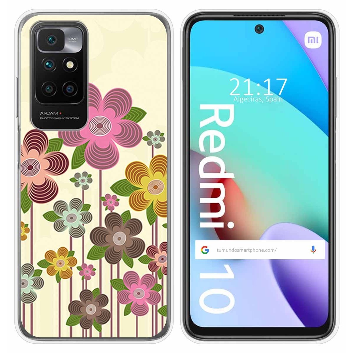 Funda Silicona para Xiaomi Redmi 10 (2021/2022) diseño Primavera En Flor Dibujos