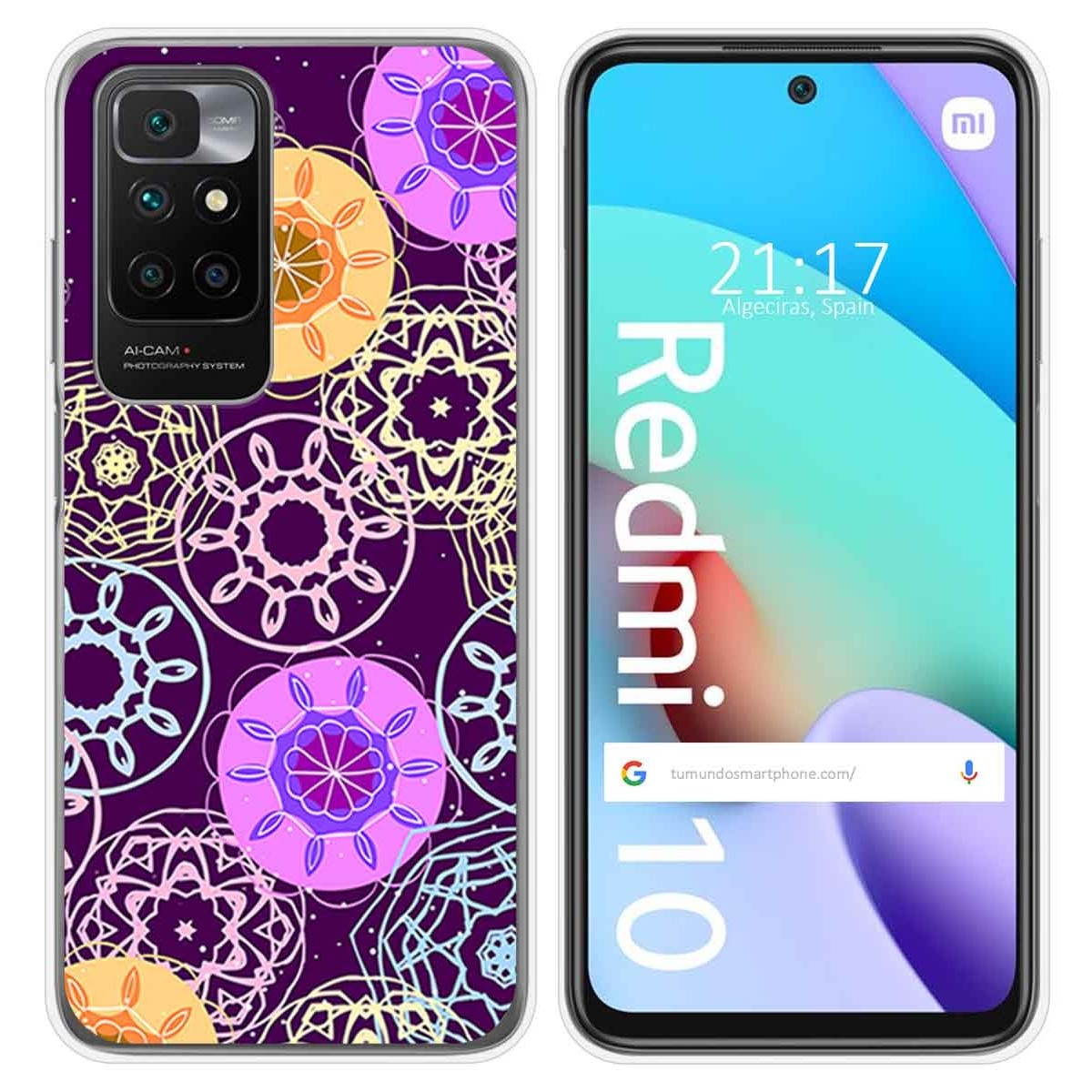 Funda Silicona para Xiaomi Redmi 10 (2021/2022) diseño Radial Dibujos