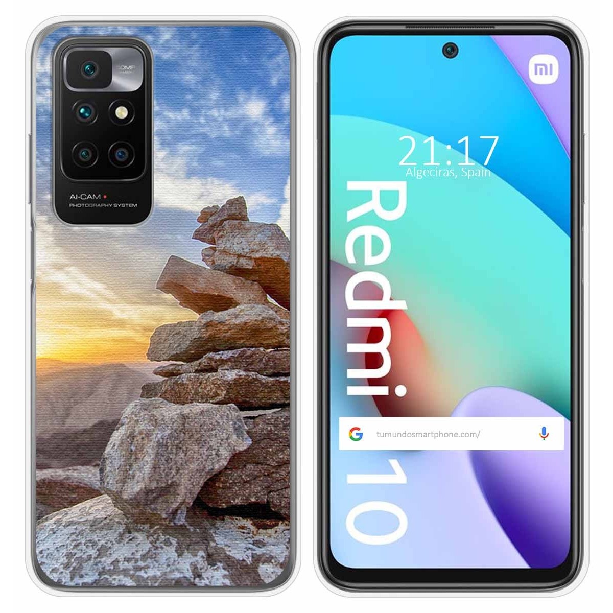 Funda Silicona para Xiaomi Redmi 10 (2021/2022) diseño Sunset Dibujos