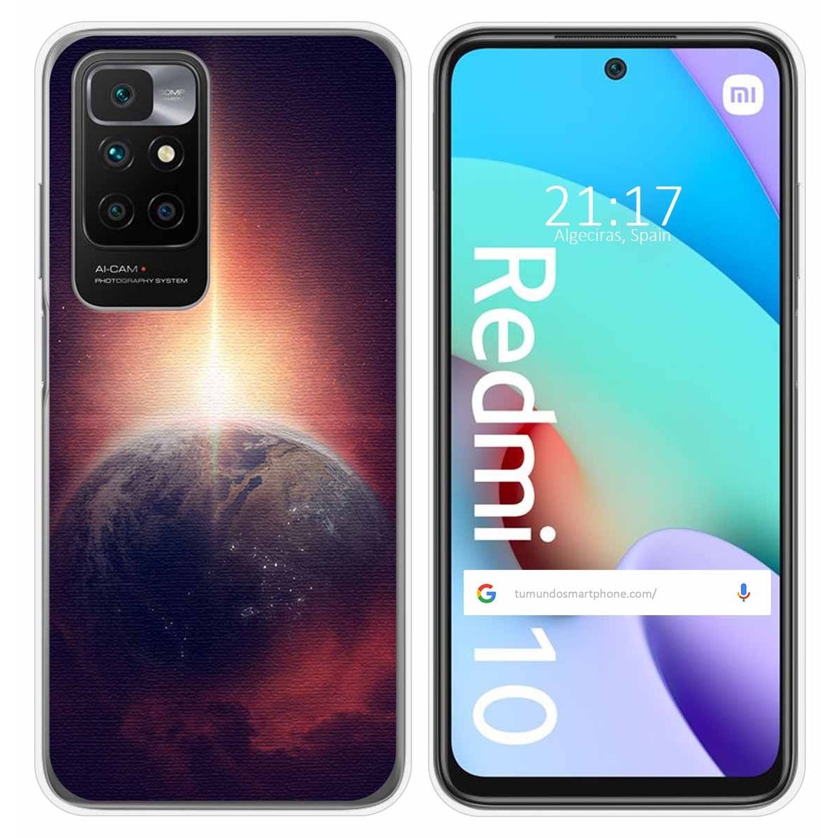 Funda Silicona para Xiaomi Redmi 10 (2021/2022) diseño Tierra Dibujos
