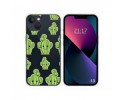 Funda Silicona Transparente compatible con iPhone 13 (6.1) diseño Cactus Dibujos