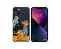 Funda Silicona Transparente compatible con iPhone 13 (6.1) diseño Jirafa Dibujos