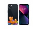 Funda Silicona Transparente compatible con iPhone 13 (6.1) diseño Leopardo Dibujos