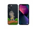 Funda Silicona Transparente compatible con iPhone 13 (6.1) diseño Mono Dibujos