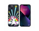 Funda Silicona Transparente compatible con iPhone 13 (6.1) diseño Unicornio Dibujos