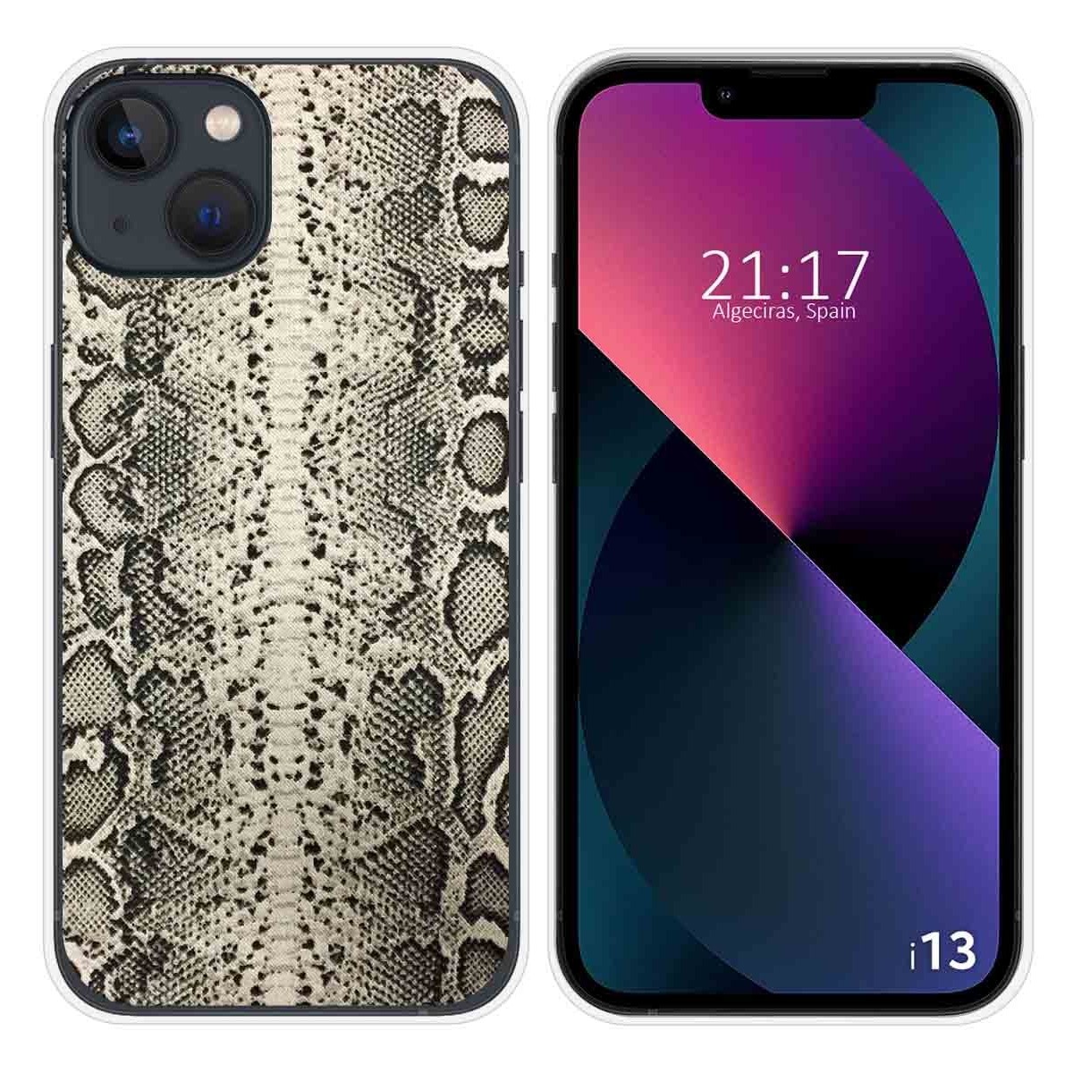 Funda Silicona compatible con iPhone 13 (6.1) diseño Animal 01 Dibujos