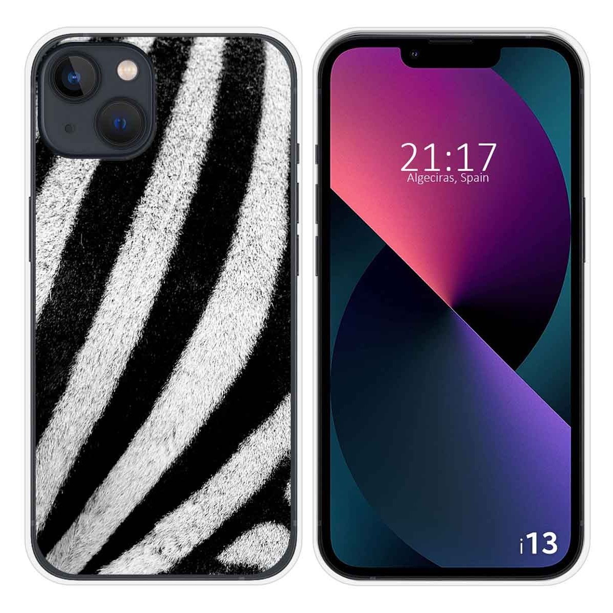 Funda Silicona compatible con iPhone 13 (6.1) diseño Animal 02 Dibujos