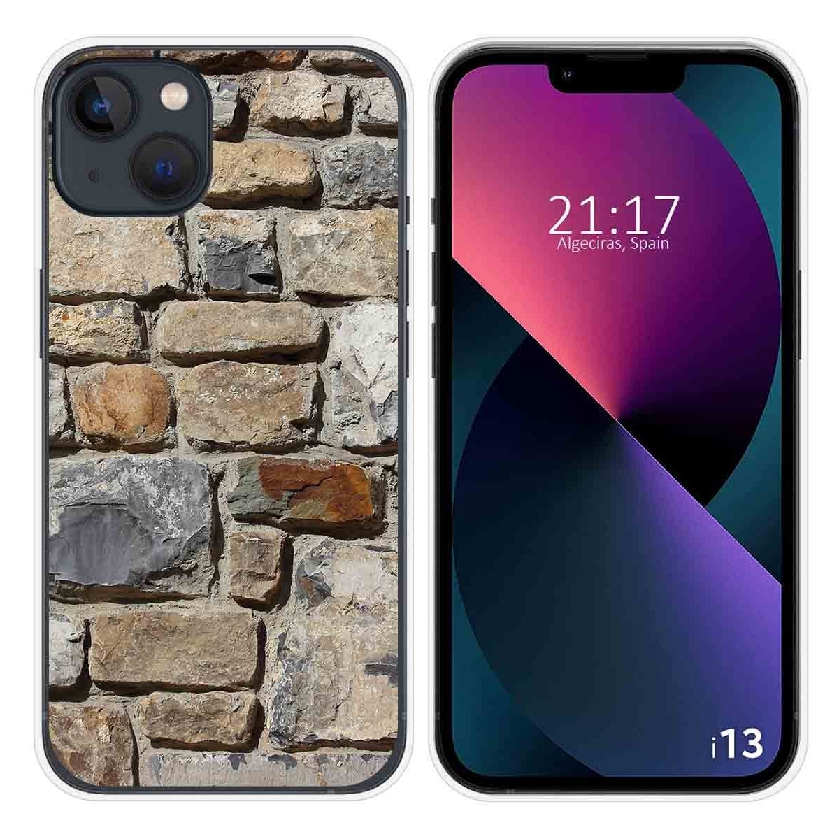 Funda Silicona compatible con iPhone 13 (6.1) diseño Ladrillo 03 Dibujos