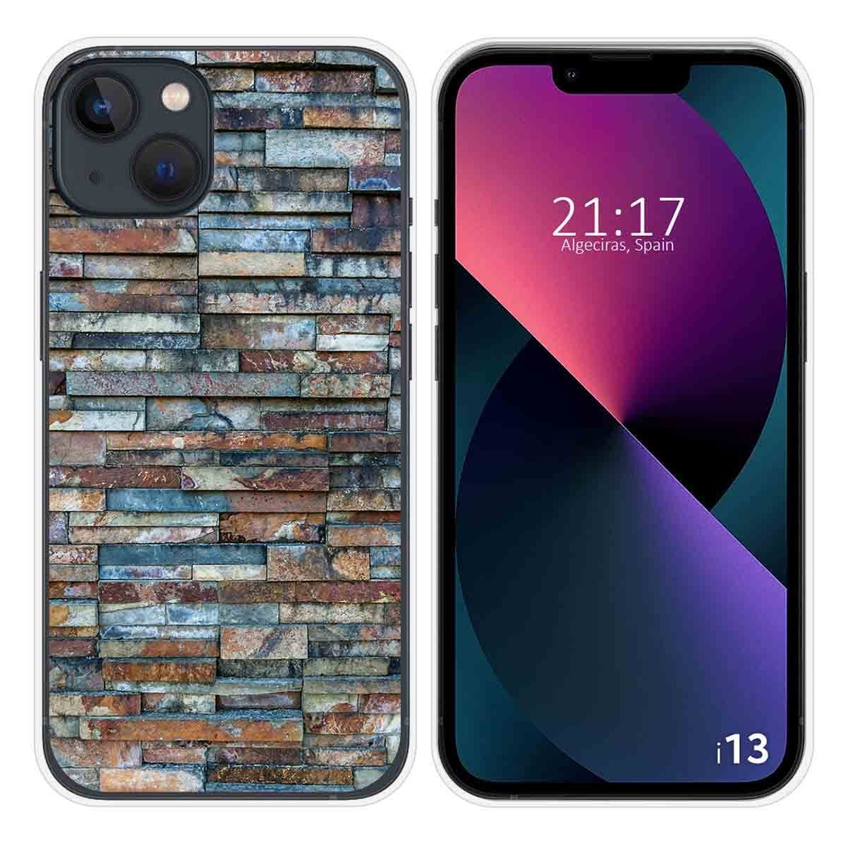 Funda Silicona compatible con iPhone 13 (6.1) diseño Ladrillo 05 Dibujos