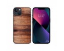 Funda Silicona compatible con iPhone 13 (6.1) diseño Madera 02 Dibujos