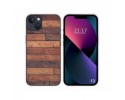 Funda Silicona compatible con iPhone 13 (6.1) diseño Madera 03 Dibujos