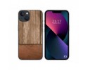 Funda Silicona compatible con iPhone 13 (6.1) diseño Madera 09 Dibujos