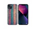 Funda Silicona compatible con iPhone 13 (6.1) diseño Madera 10 Dibujos