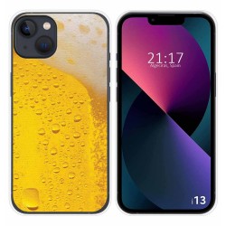 Funda Silicona compatible con iPhone 13 (6.1) diseño Cerveza Dibujos