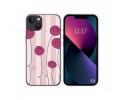Funda Silicona compatible con iPhone 13 (6.1) diseño Flores Vintage Dibujos
