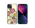 Funda Silicona compatible con iPhone 13 (6.1) diseño Primavera En Flor Dibujos