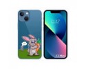 Funda Silicona Transparente compatible con iPhone 13 Mini (5.4) diseño Conejo Dibujos