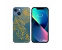 Funda Silicona Transparente compatible con iPhone 13 Mini (5.4) diseño Hojas Dibujos