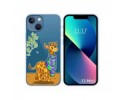 Funda Silicona Transparente compatible con iPhone 13 Mini (5.4) diseño Jirafa Dibujos