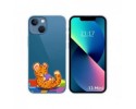 Funda Silicona Transparente compatible con iPhone 13 Mini (5.4) diseño Leopardo Dibujos