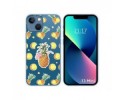 Funda Silicona Transparente compatible con iPhone 13 Mini (5.4) diseño Piña Dibujos
