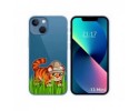 Funda Silicona Transparente compatible con iPhone 13 Mini (5.4) diseño Tigre Dibujos