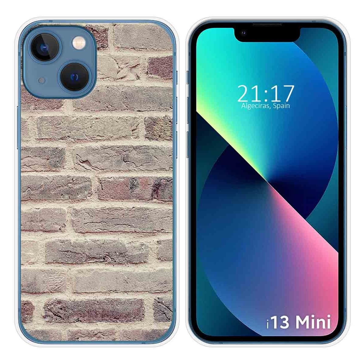 Funda Silicona compatible con iPhone 13 Mini (5.4) diseño Ladrillo 01 Dibujos