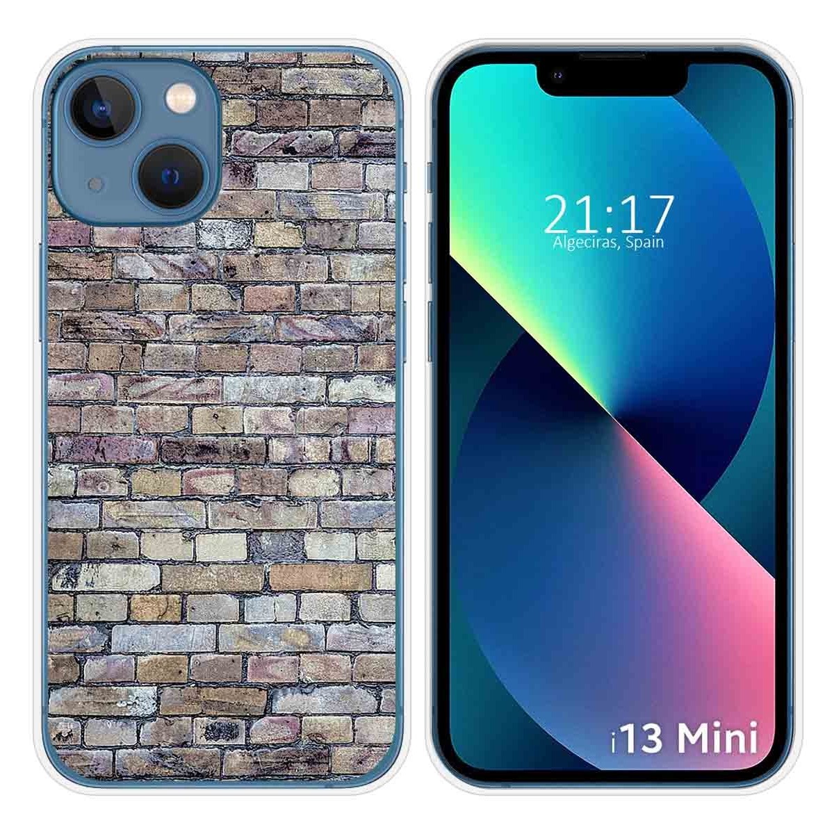 Funda Silicona compatible con iPhone 13 Mini (5.4) diseño Ladrillo 02 Dibujos