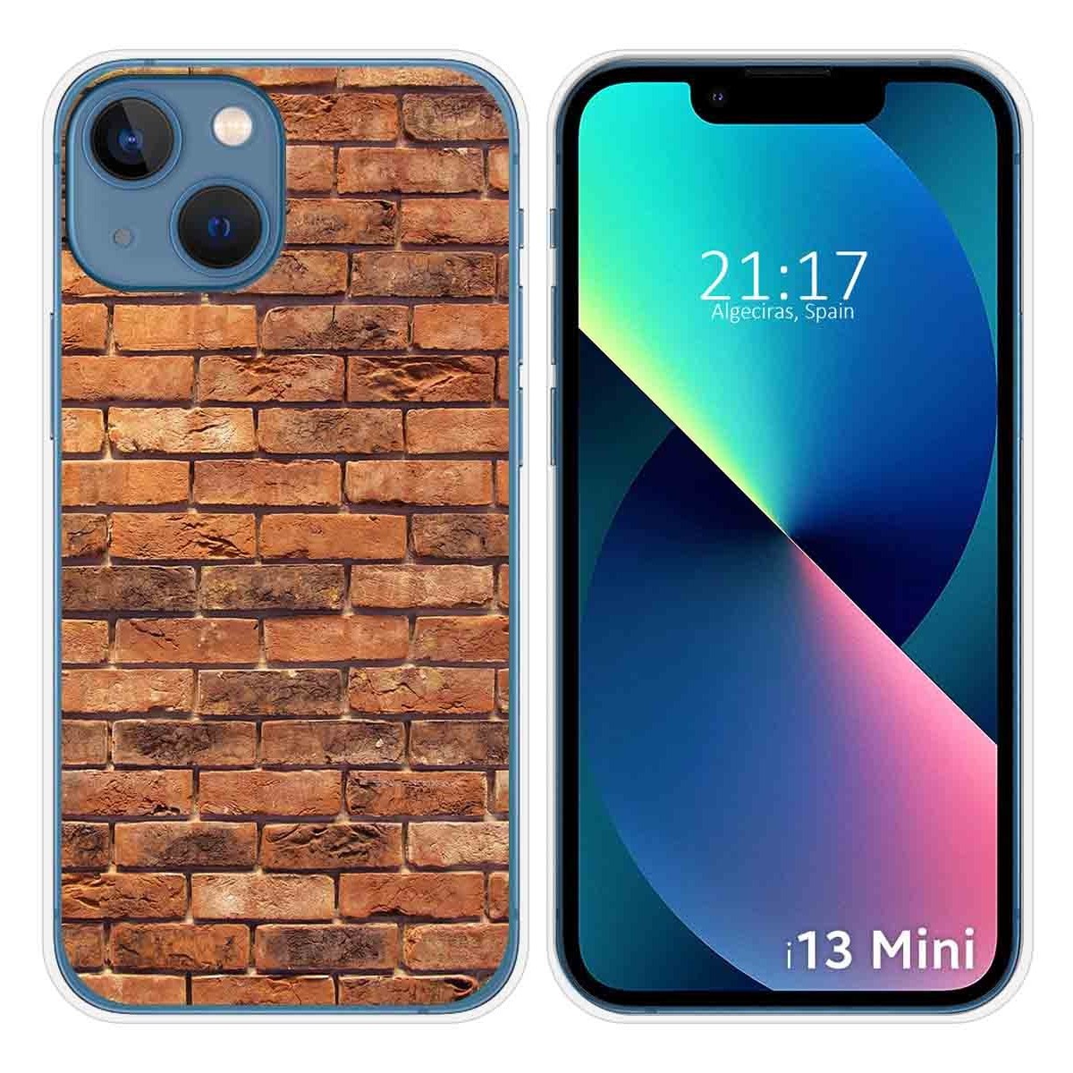 Funda Silicona compatible con iPhone 13 Mini (5.4) diseño Ladrillo 04 Dibujos