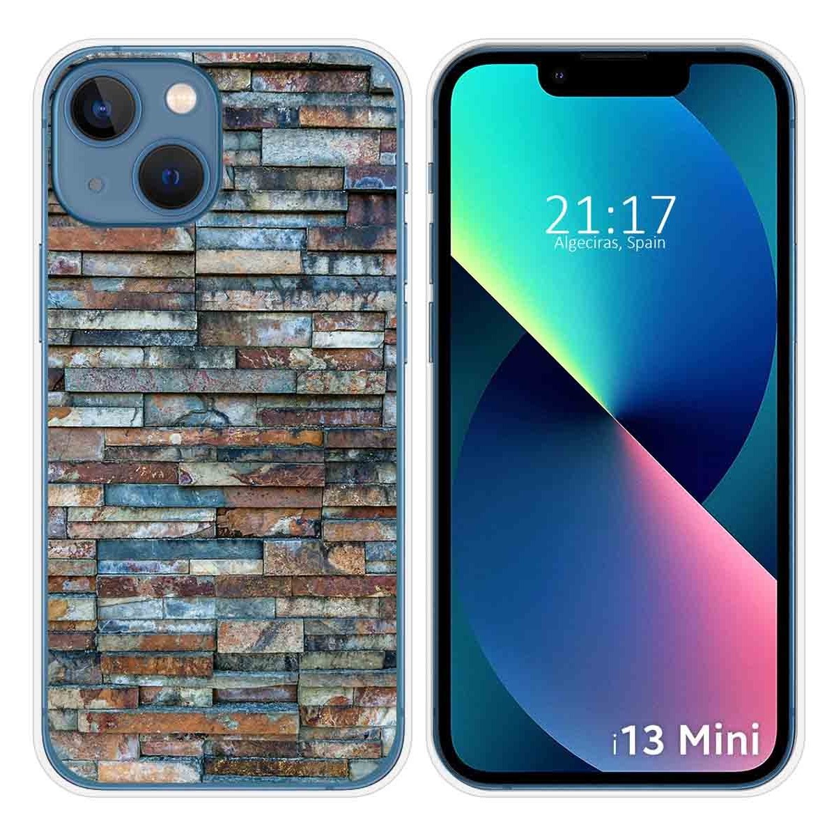 Funda Silicona compatible con iPhone 13 Mini (5.4) diseño Ladrillo 05 Dibujos