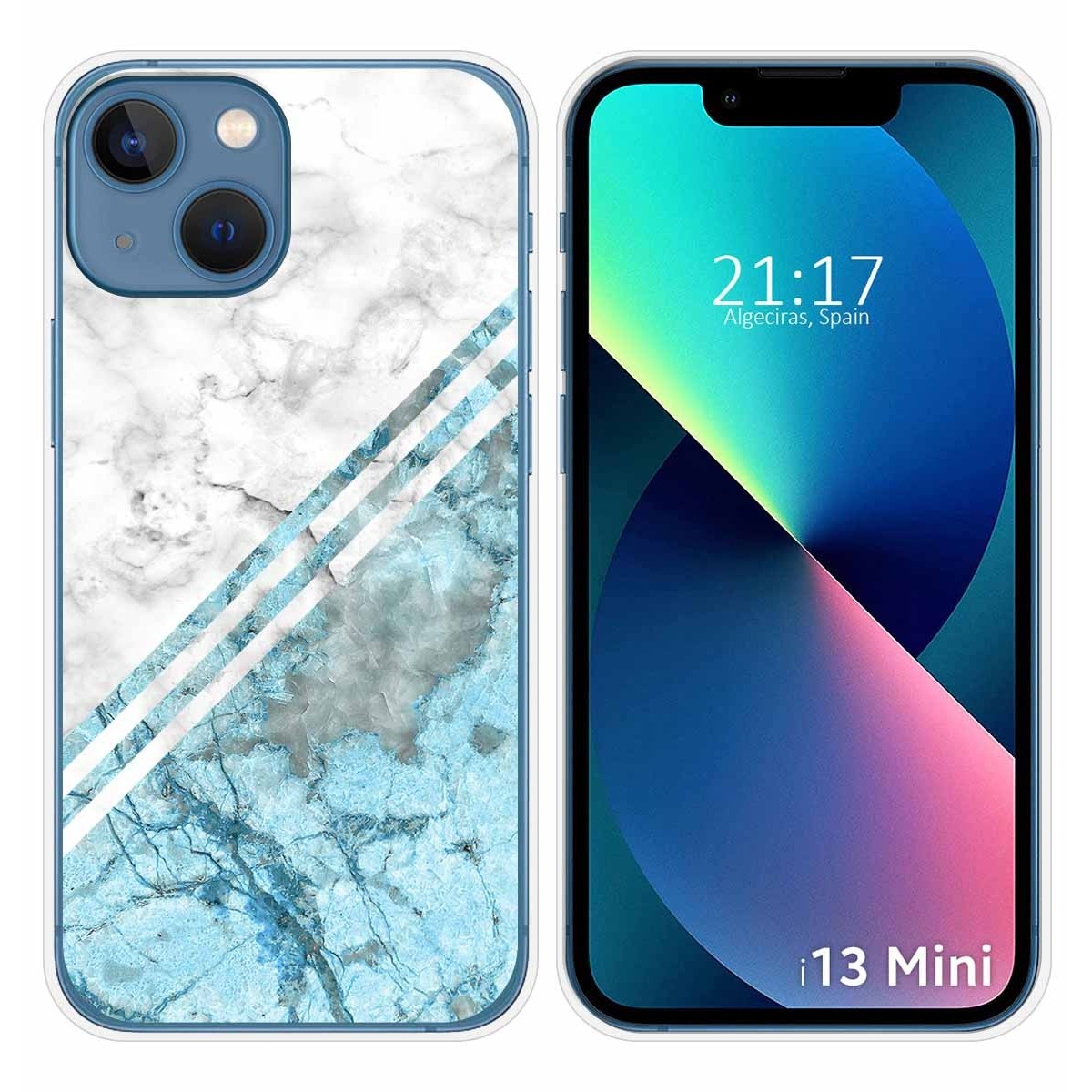 Funda Silicona compatible con iPhone 13 Mini (5.4) diseño Mármol 02 Dibujos