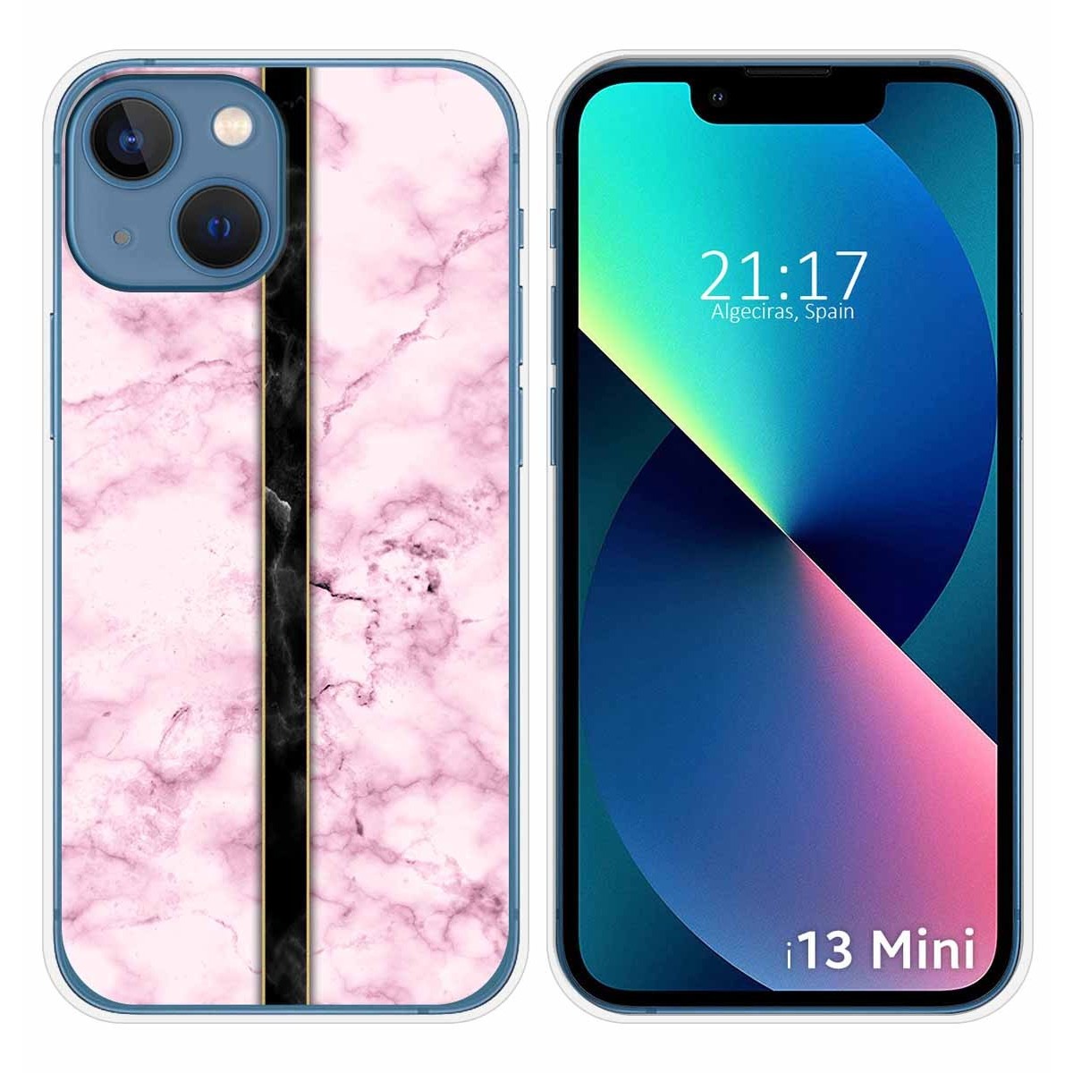 Funda Silicona compatible con iPhone 13 Mini (5.4) diseño Mármol 04 Dibujos