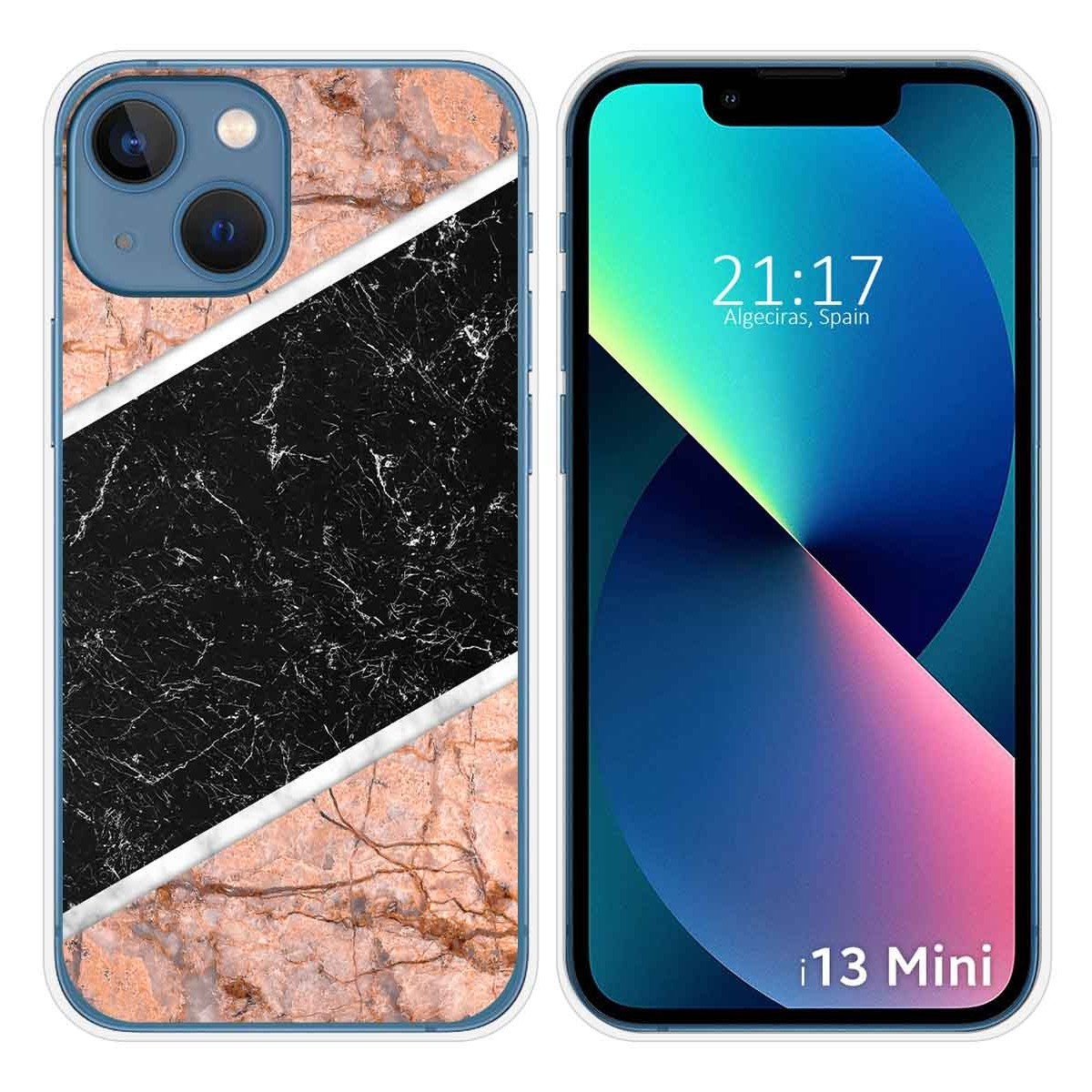 Funda Silicona compatible con iPhone 13 Mini (5.4) diseño Mármol 07 Dibujos