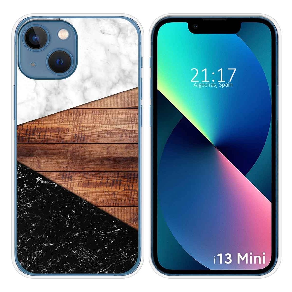 Funda Silicona compatible con iPhone 13 Mini (5.4) diseño Mármol 11 Dibujos