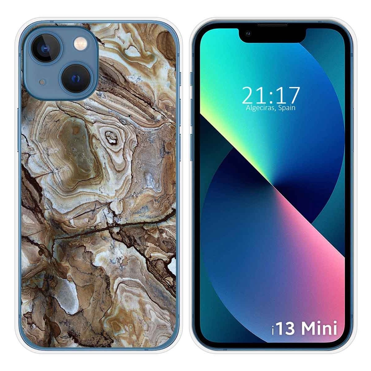 Funda Silicona compatible con iPhone 13 Mini (5.4) diseño Mármol 14 Dibujos