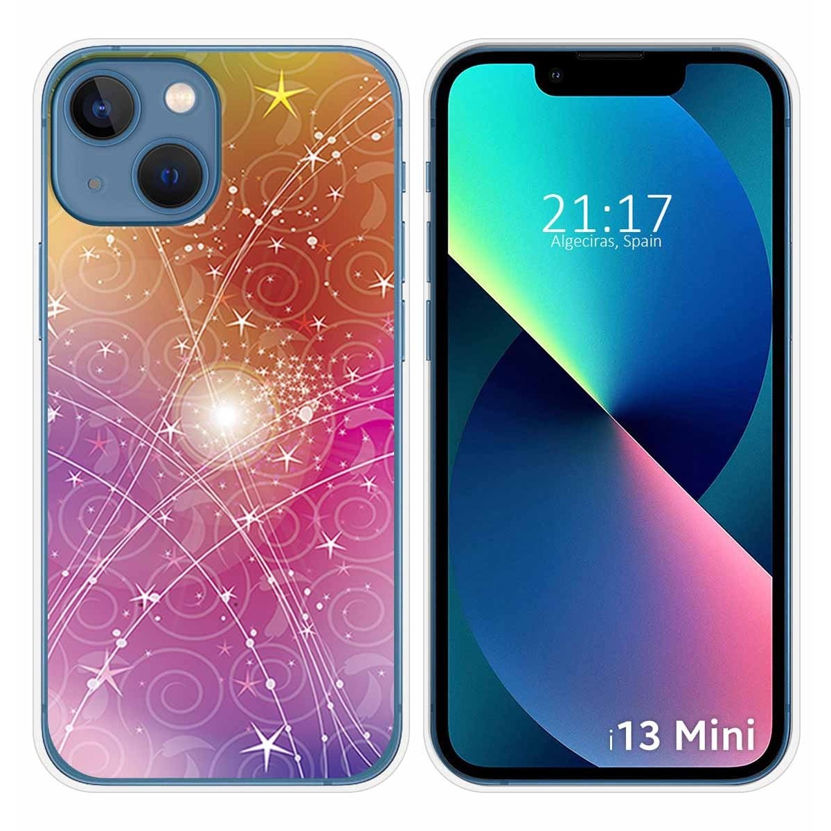 Funda Silicona compatible con iPhone 13 Mini (5.4) diseño Abstracto Dibujos