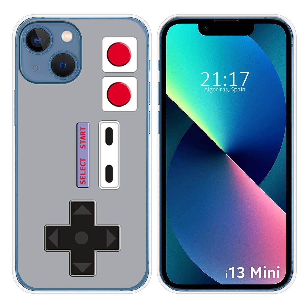 Funda Silicona compatible con iPhone 13 Mini (5.4) diseño Consola Dibujos