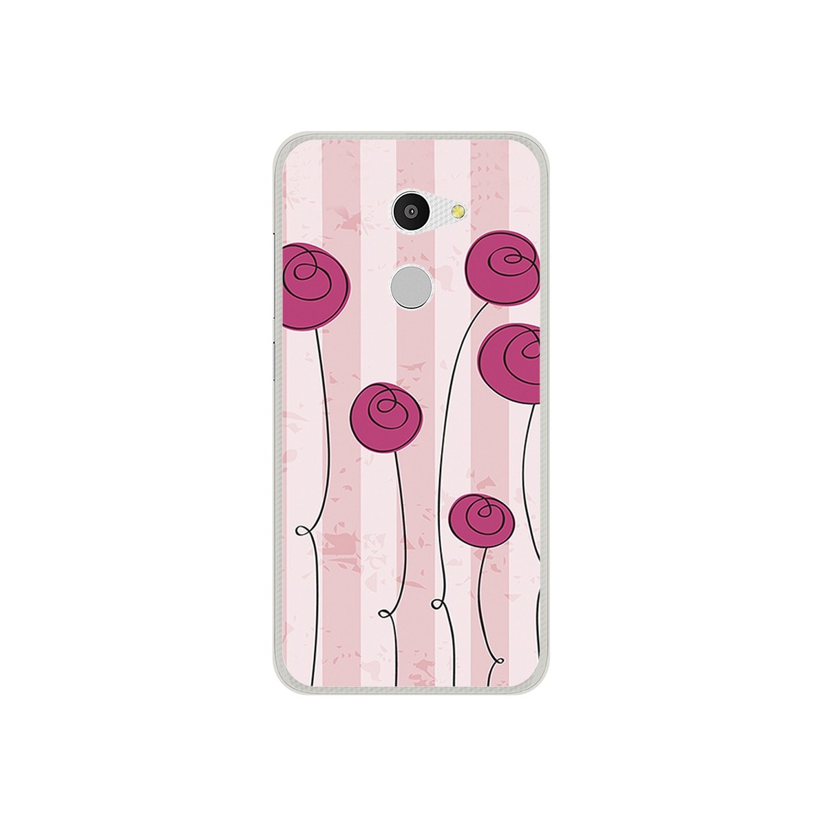Funda Gel Tpu para Alcatel A3 (4G) Diseño Flores Vintage Dibujos